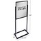 Azar Displays Black Poster Floor Stand 22''W x 28''H on Wide Base 300701-BLK - alternate 3